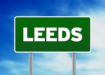 Image showing Green Road Sign -  Leeds, England