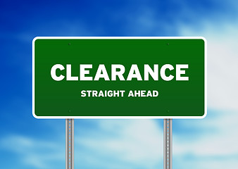 Image showing Clearance Highway Sign