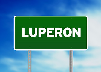 Image showing Green Road Sign - Luperon, Dominican Republic