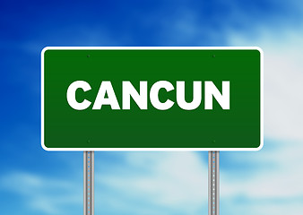 Image showing Cancun Highway  Sign
