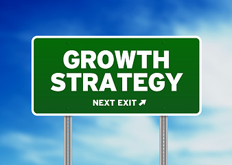 Image showing Growth Strategy Road Sign