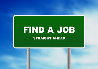 Image showing Find A Job Highway Sign