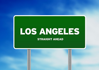 Image showing Los Angeles Highway  Sign