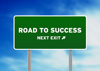 Image showing Road to Success Highway Sign