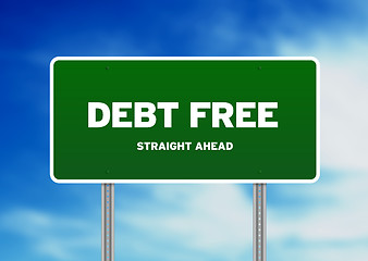 Image showing Debt Free Highway Sign