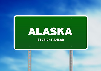 Image showing Alaska Green Highway Sign