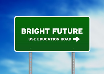 Image showing Bright Future Highway Sign