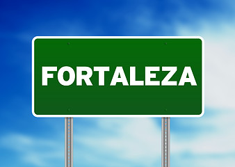 Image showing Green Road Sign - Fortaleza