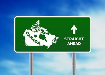 Image showing Canada Highway Sign