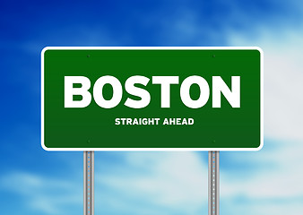 Image showing Boston, Massachusetts Highway Sign