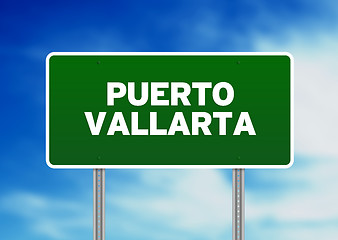Image showing Puerto Vallarta Highway Sign