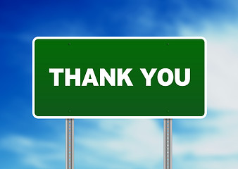 Image showing Thank You Highway Sign