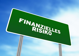 Image showing Financial Risk Highway Sign