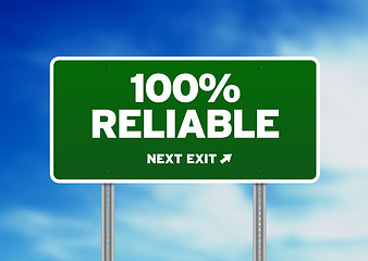 Image showing 100% Reliable Road Sign