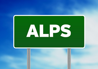 Image showing Alps Highway  Sign