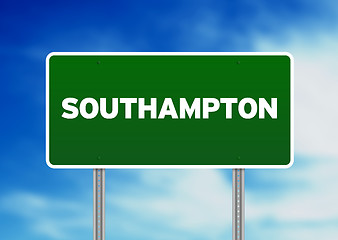 Image showing Green Road Sign -  Southampton, England