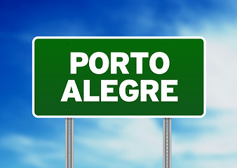 Image showing Porto Alegre Highway Sign