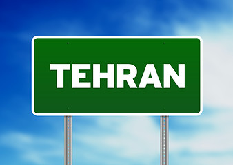 Image showing Tehran road Sign