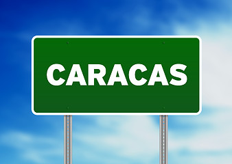 Image showing Caracas Highway Sign