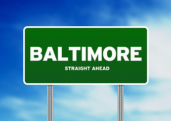 Image showing Baltimore, Maryland Highway  Sign