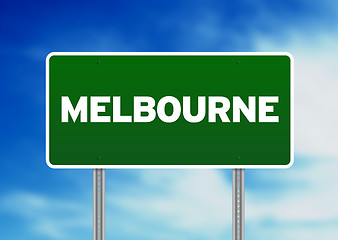 Image showing Green Road Sign -  Melbourne, Australia