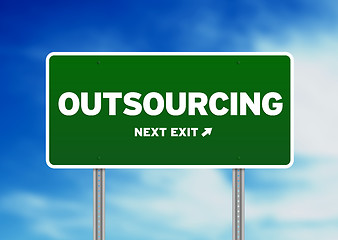 Image showing Outsourcing Road Sign