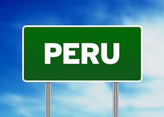 Image showing Peru Highway Sign