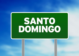 Image showing Green Road Sign - Santo Domingo, Dominican Republic