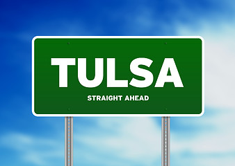 Image showing Tulsa, Oklahoma Highway  Sign