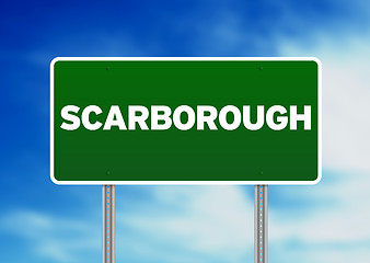 Image showing Green Road Sign -  Scarborough, England