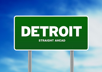 Image showing Detroit Highway Sign