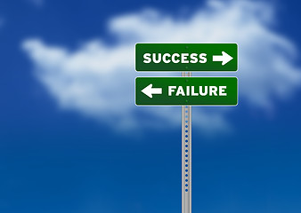 Image showing Success and Failure Road Sign