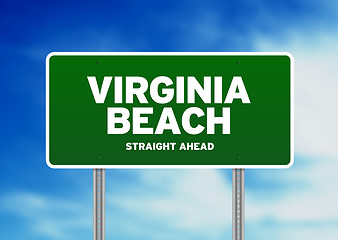 Image showing Virginia Beach Highway Sign