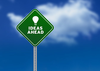 Image showing Ideas Ahead Road Sign