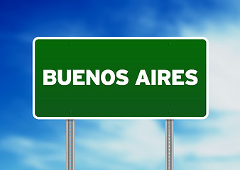 Image showing Buenos Aires Highway  Sign