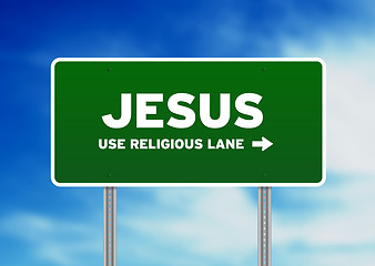 Image showing Jesus Highway Sign