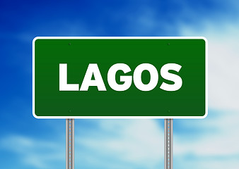 Image showing Green Road Sign - Lagos