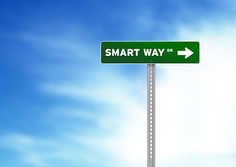 Image showing Smart Way Road Sign