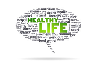 Image showing Speech Bubble - Healthy Life