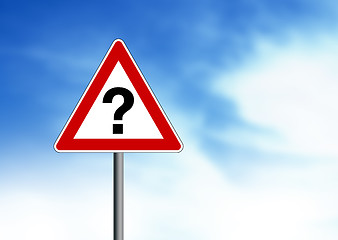 Image showing Question Mark Road Sign