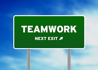 Image showing Teamwork Street Sign