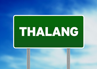 Image showing Green Road Sign - Thalang, Thailand