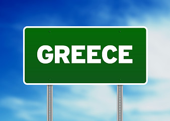 Image showing Greece Highway Sign