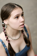 Image showing Girl with braids