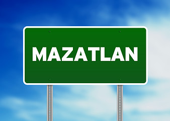 Image showing Mazatlan, Highway  Sign