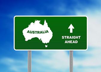 Image showing Australia Highway Sign