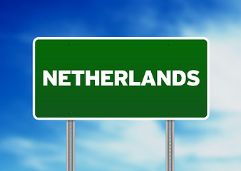 Image showing Netherlands Highway  Sign
