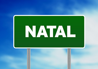 Image showing Green Road Sign - Natal