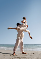 Image showing Couple on the beach