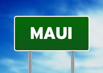 Image showing Maui Highway Sign